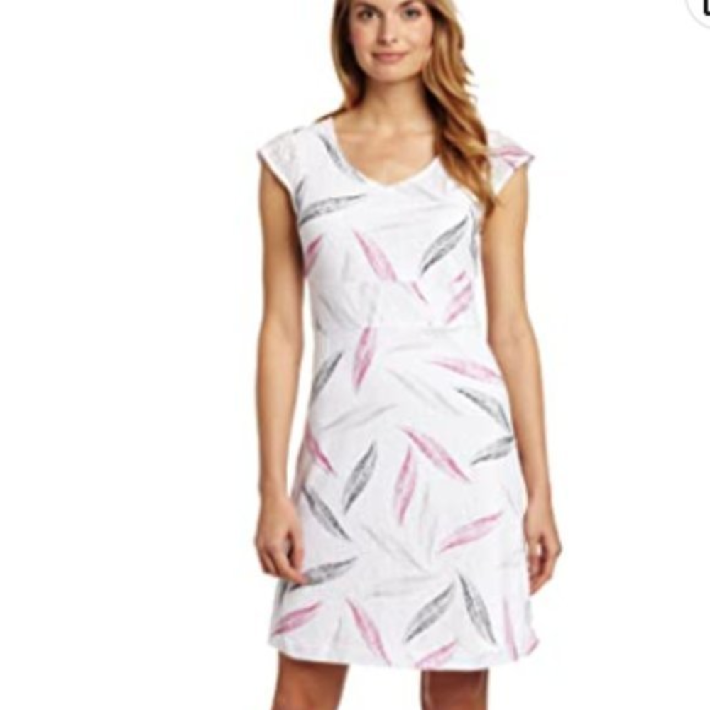 Merrell Alexandra white burn out‎ leaf dress pull on style lined size M